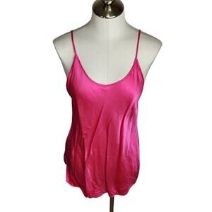 Vintage Victoria's Secret Silk Crossback Slip Hot Pink Women's Small Valentine's